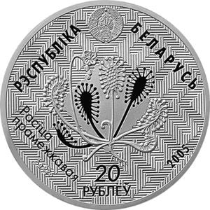 Białoruś 20 Rubli 2005 Sowa Szara. Park Narodowy „Torfowiska Almany”