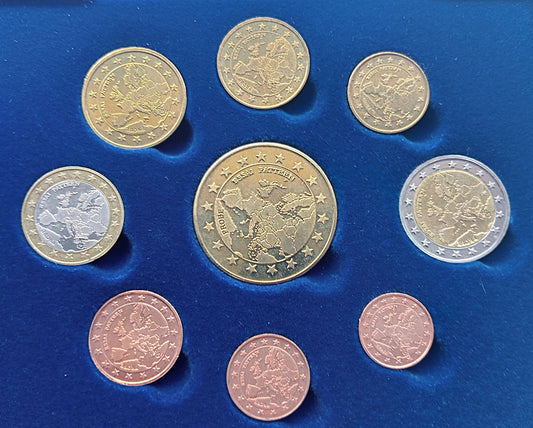 Europa-zestaw euro i eurocent (wzór)