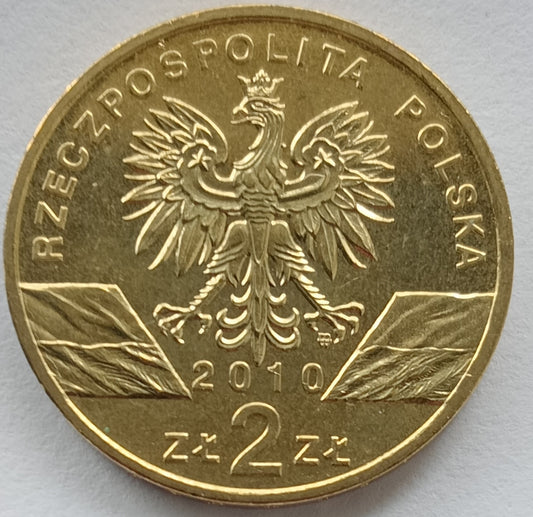 2 zł 2010 - Zwierzęta świata – podkowiec mały (łac. Rhinolophus hipposideros)