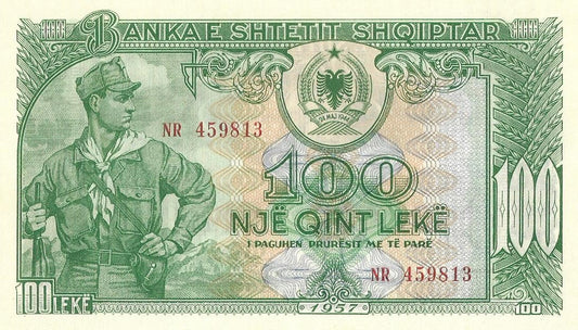Albania 100 Lek 1957 - UNC