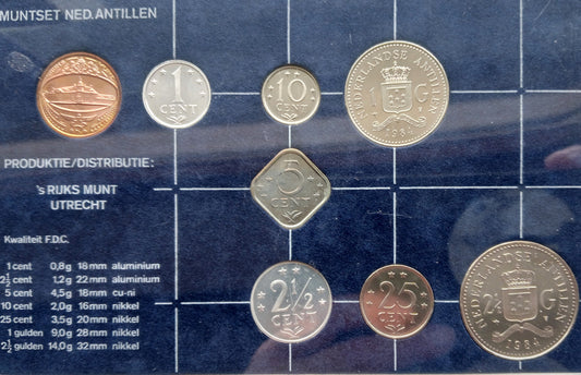 Antyle Holenderskie Zestaw menniczy 1984