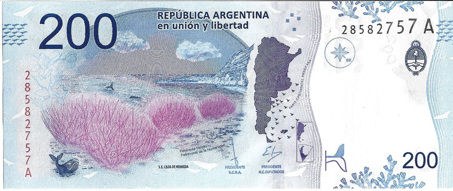 Argentyna 200 Peso - UNC