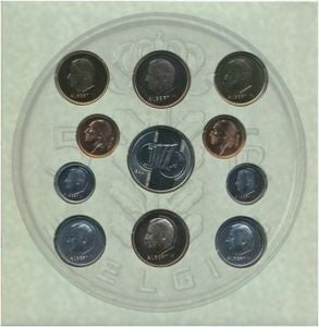 Belgia Zestaw menniczy 2001 - Pożegnanie z frankiem belgijskim