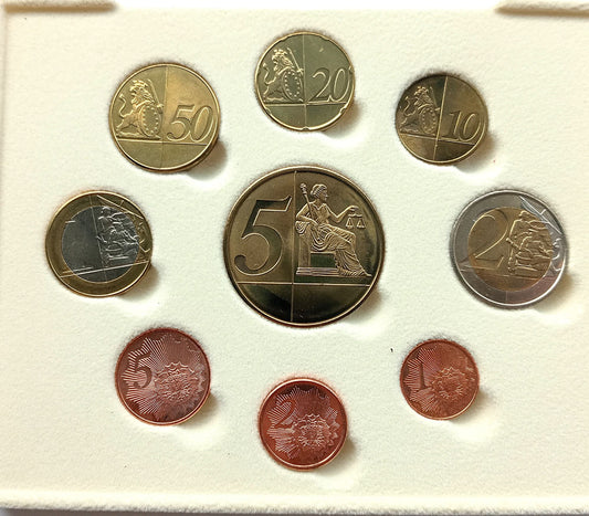Guernsey zestaw euro i eurocent (wzór) 2004