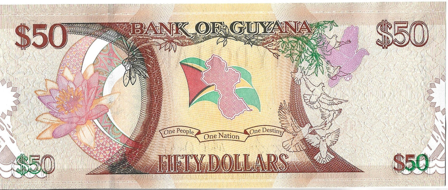 Gujana 50 Dolarów 2016 - UNC