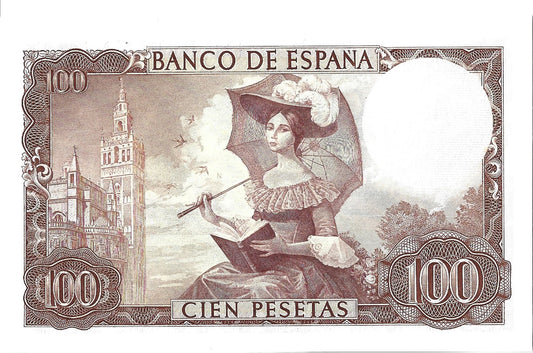 Hiszpania 100 Peseta 1965  - UNC