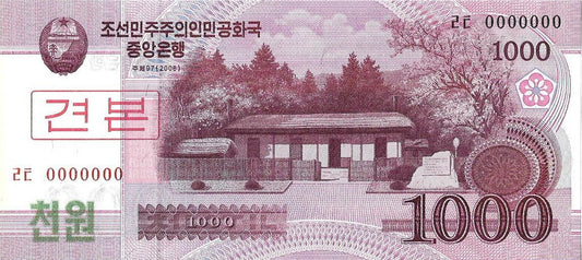 Korea Północna 1 000 Won 2008 - UNC