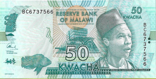 Malawi 50 Kwacha 2016 - UNC