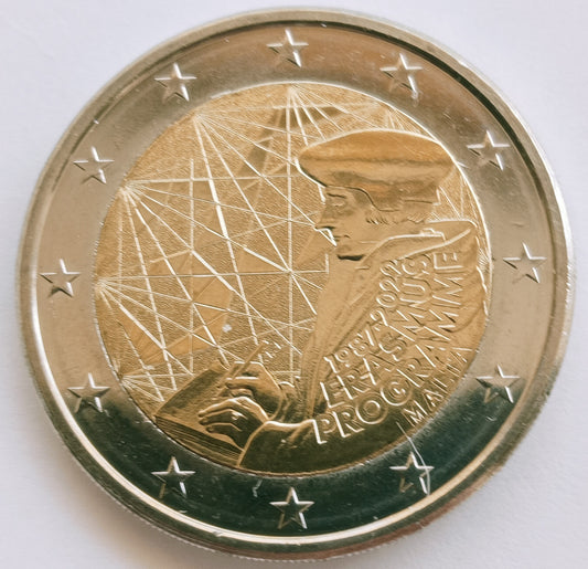 Malta 2 euro 2022 35 lat programu Erasmus