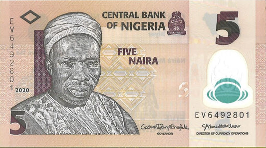 Nigeria 5 Naria 2020 - UNC