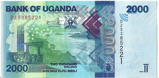 Uganda 2 000 Szyling 2022 - UNC
