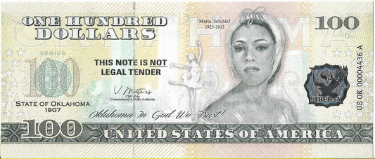 USA 100 Dolarów 2022 Oklahoma Commemorative Dollar