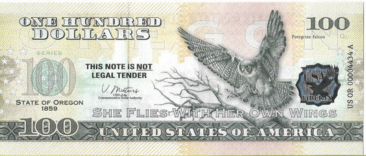 USA 100 Dolarów 2022 Oregon Commemorative Dollar