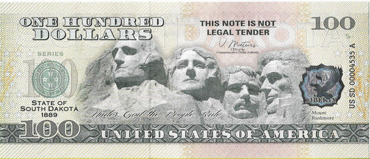 USA 100 Dolarów 2022 South Dakota Commemorative Dollar