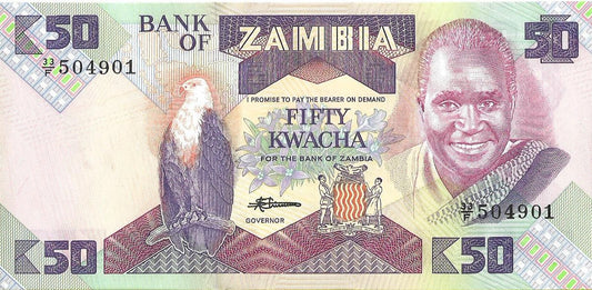 Zambia 50 Kwacha 1986 - UNC
